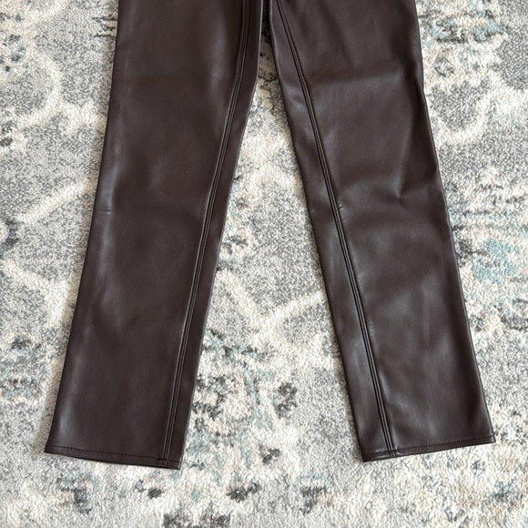 Good American Brown Better Than Leather Good Icon Pants - Picture 4 of 14